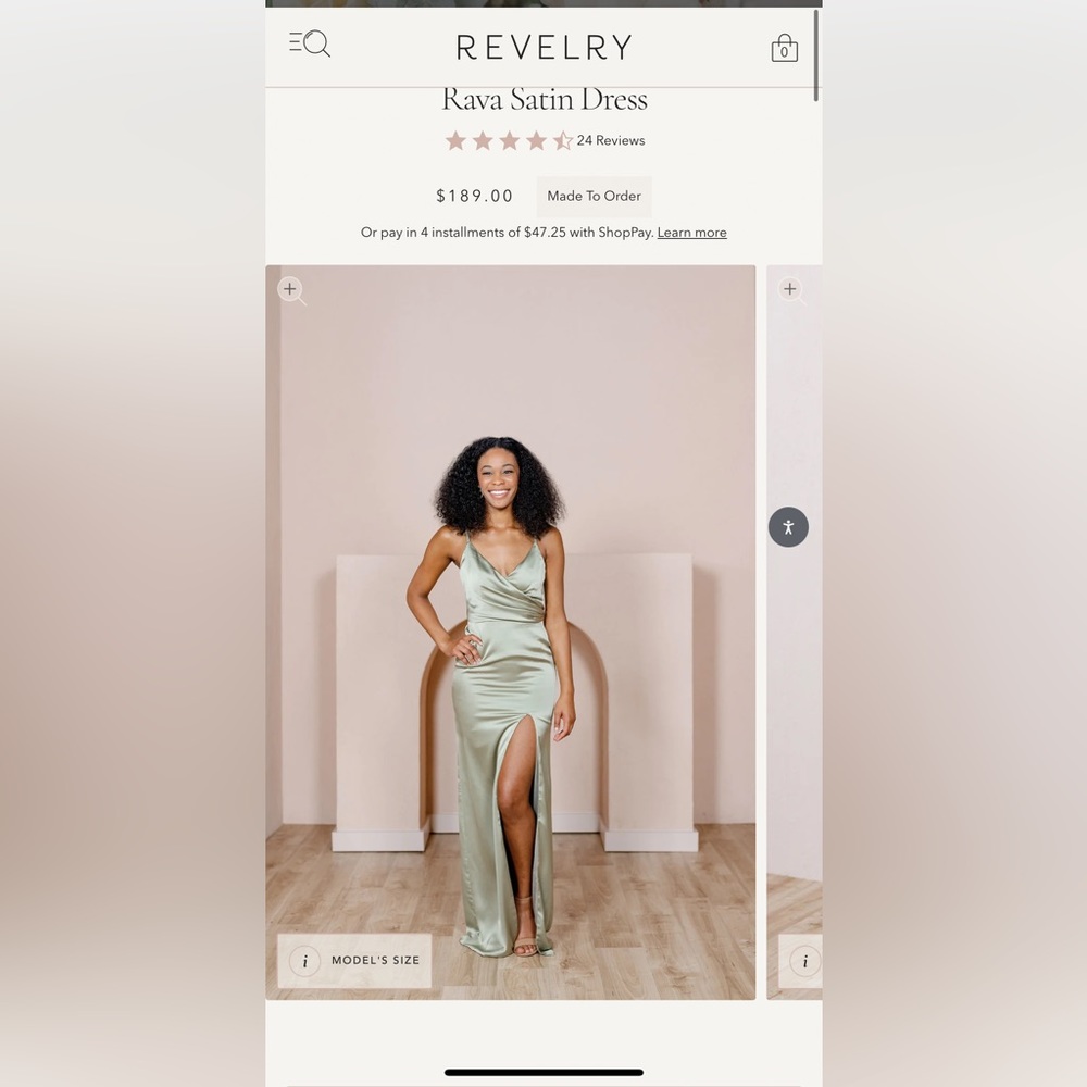 Rava satin dress from Revelry